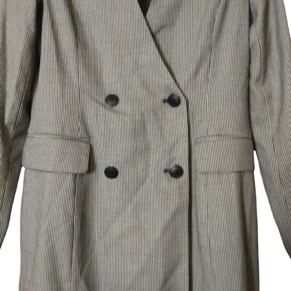 Barneys New York Women's Medium Houndstooth Double Breasted Blazer Jacket Office - Picture 3 of 7
